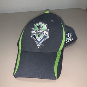Adidas MLS Seattle Sounders Baseball Cap Size S/M Green Gray